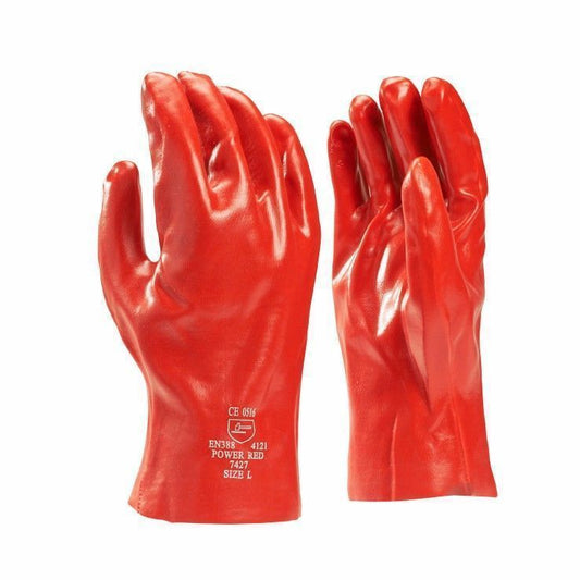 PVC Handschoenen 27 cm Rood (Cat. 2)